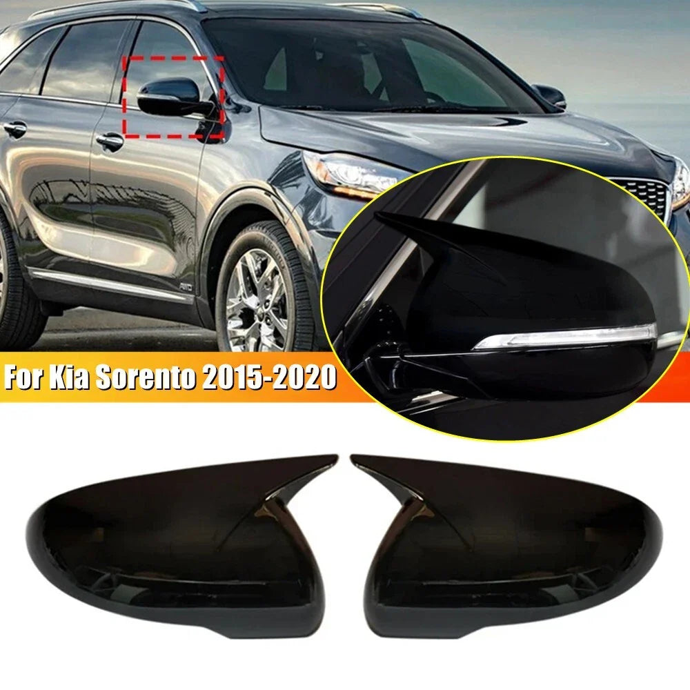 Mirror Cover Cap / Gloss Black OX Horn Side Mirror for Kia Sorento (2015–2020)
