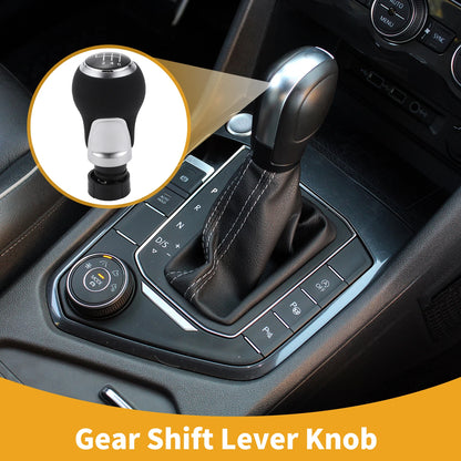 6 Speed Manual Gear Shift Knob for Audi A3 8P (2003–2013) Faux Leather Silver