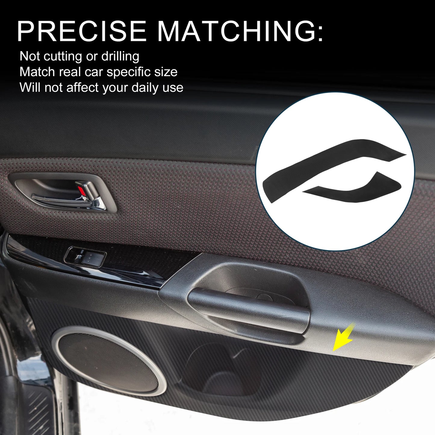 Set of 1 Door Kick Guard for Mazda CX-30 (2020–2023) Black Front Rear