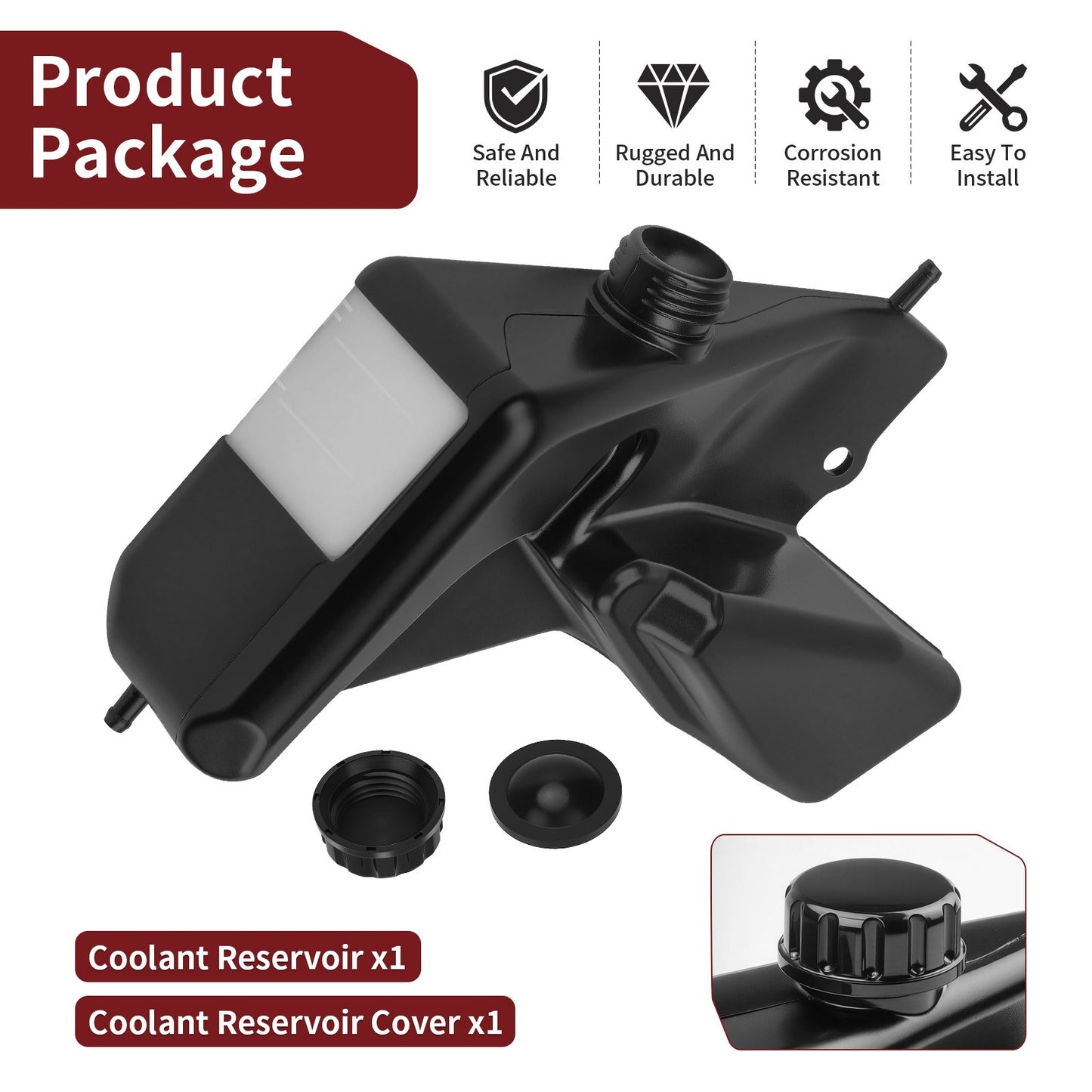 Coolant Reservoir with Cover for Kawasaki ZX-9R (1998–2003)