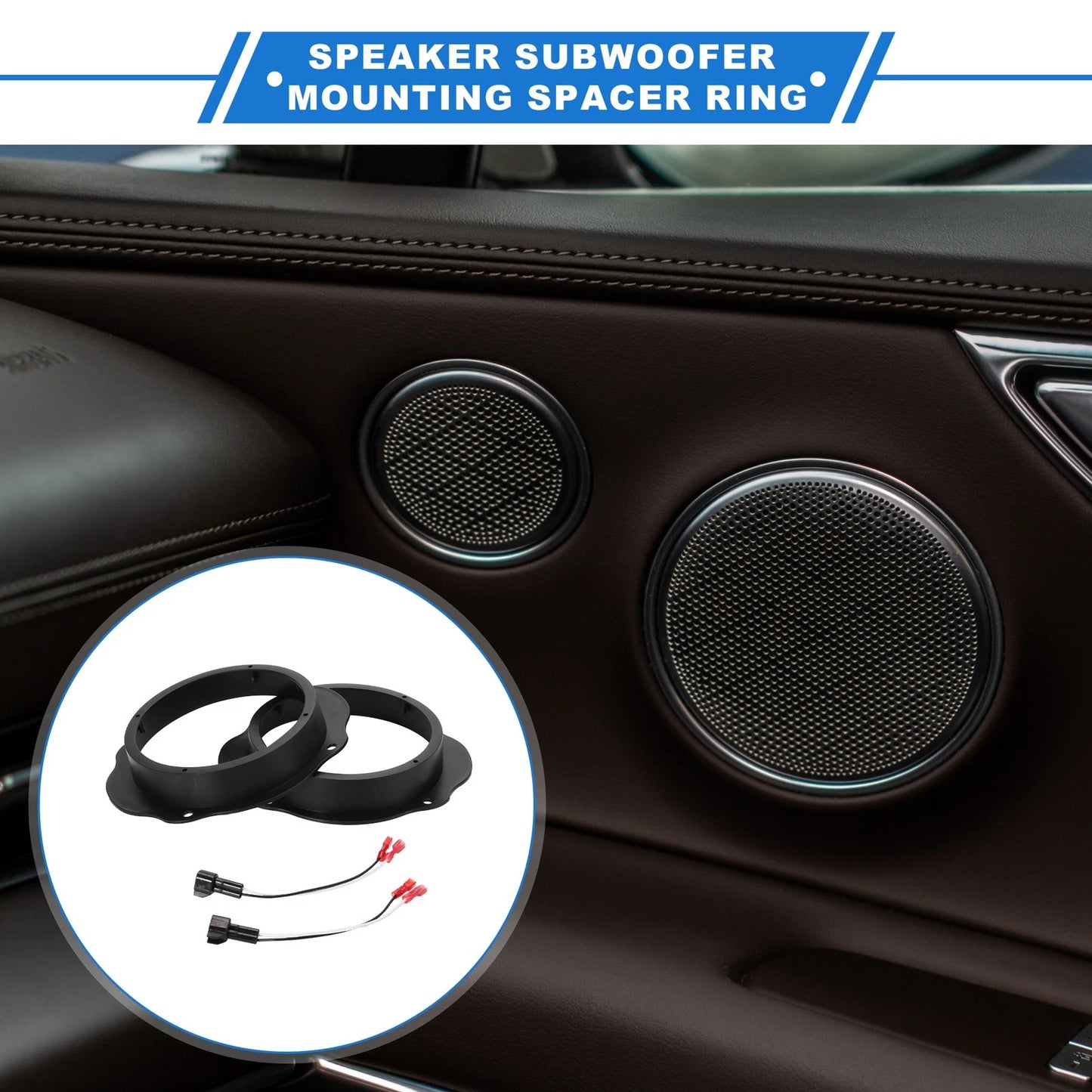Set of 2 Speaker Spacer Rings for Ford Explorer (6.5")