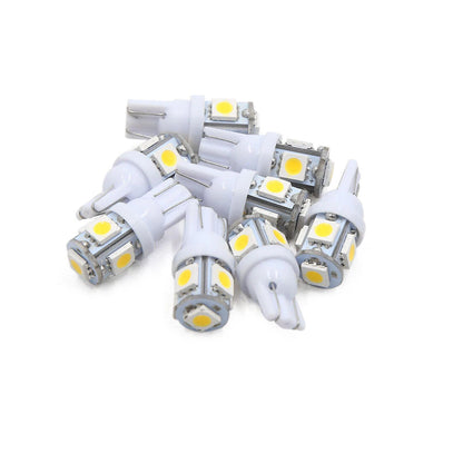8Pcs T10 Warm White 5050 LED Bulbs for Car Interior (W5W 168 194)