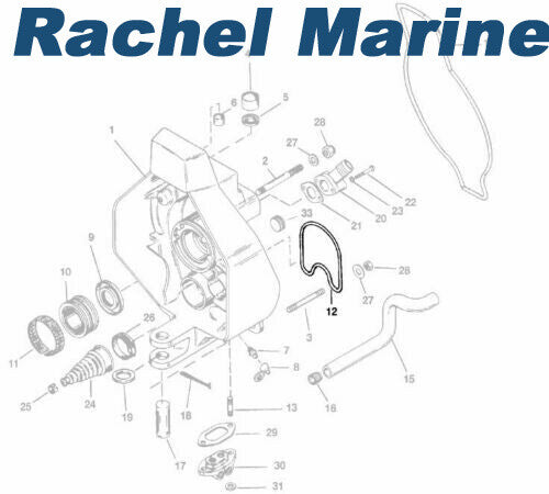 2 Pieces Exhaust Y-Pipe Seal for MerCruiser Alpha/Bravo