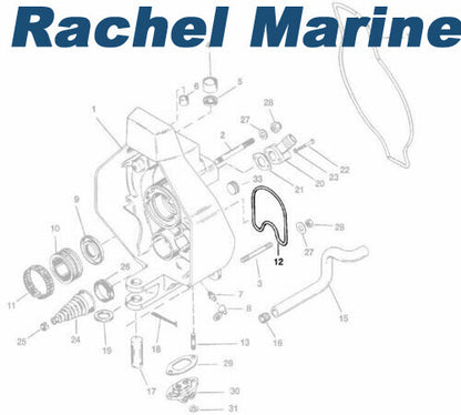 2 Pieces Exhaust Y-Pipe Seal for MerCruiser Alpha/Bravo