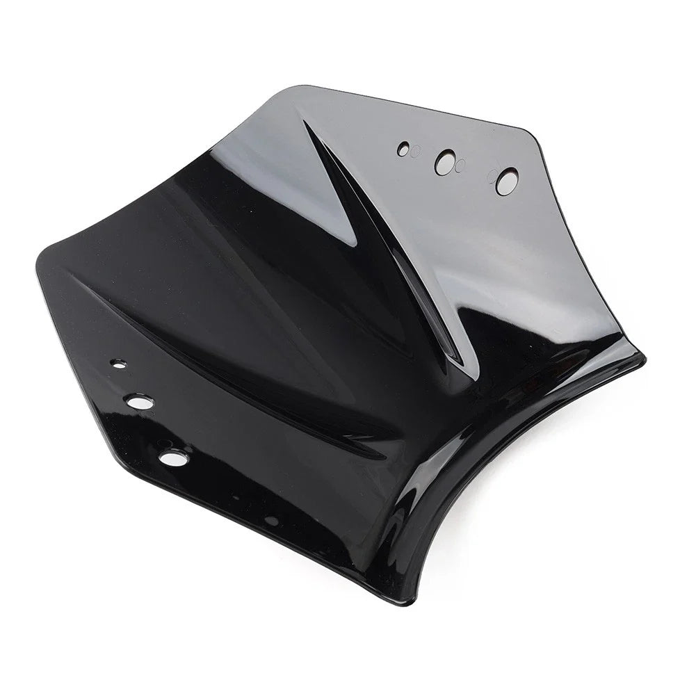 Windshield Deflector for Universal Motorcycle - Black Plastic