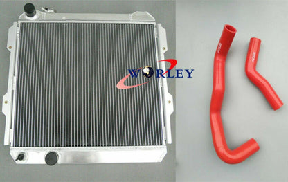 Aluminum Radiator & Hose for Toyota Hilux LN60 LN61 LN65 1984-1991