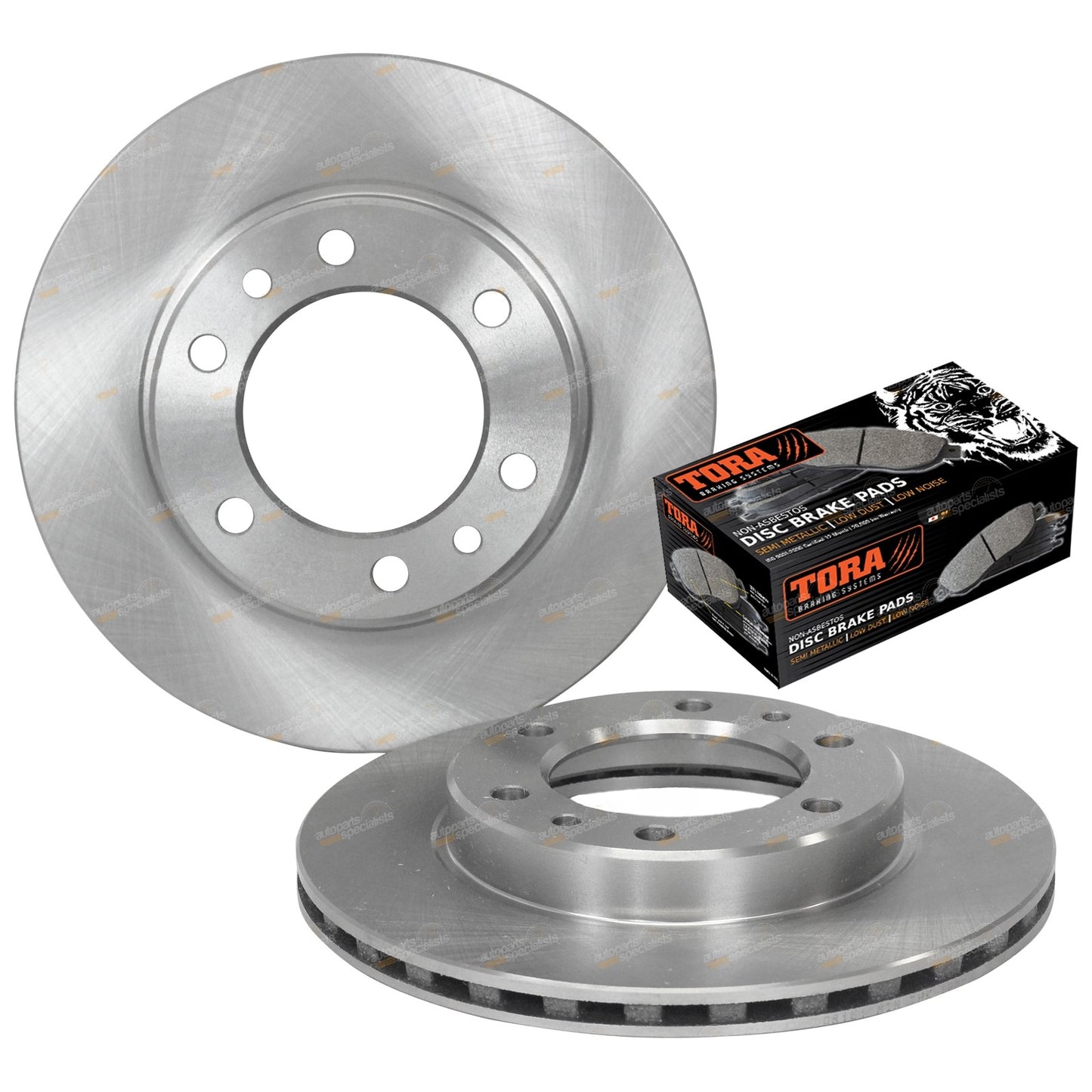 Front Disc Rotors and Brake Pads Kit for Toyota 70 Series (1984–1992)