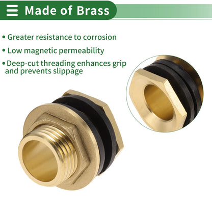 1/2" Male Brass Pipe Fittings Connector with Gasket 63/64"
