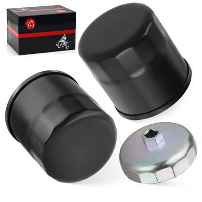 Oil Filter & Tool 2 x for Yamaha Royal Star 1300 XVZ1300 (2000–2017)