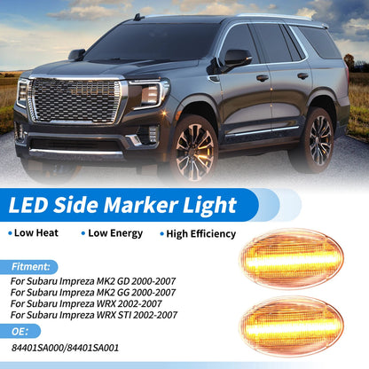 LED Side Fender Marker Light for Subaru Impreza MK2 GD (2000–2007) Amber