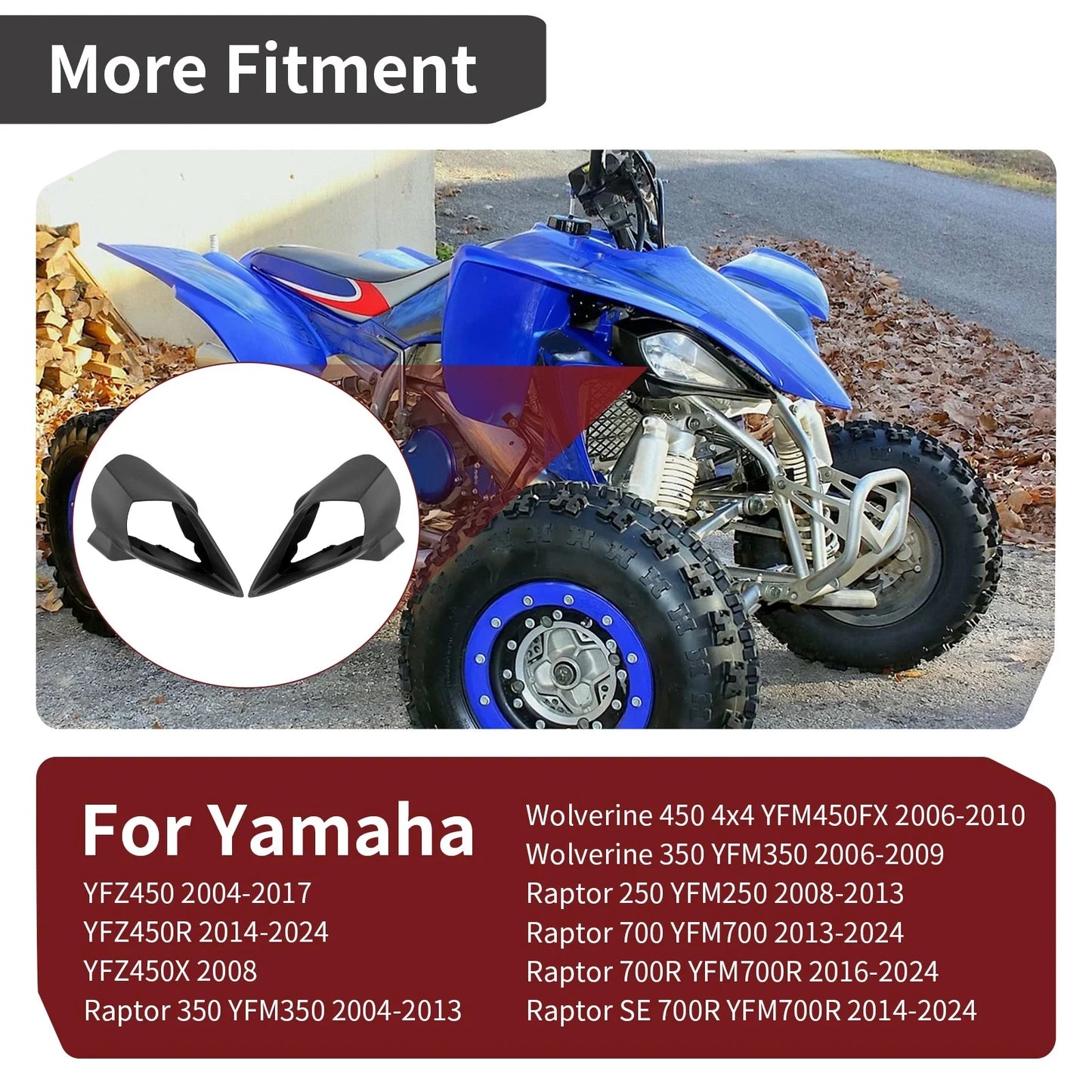Headlight Cover Set for Yamaha Raptor 700 YFZ450 (2006–2013)