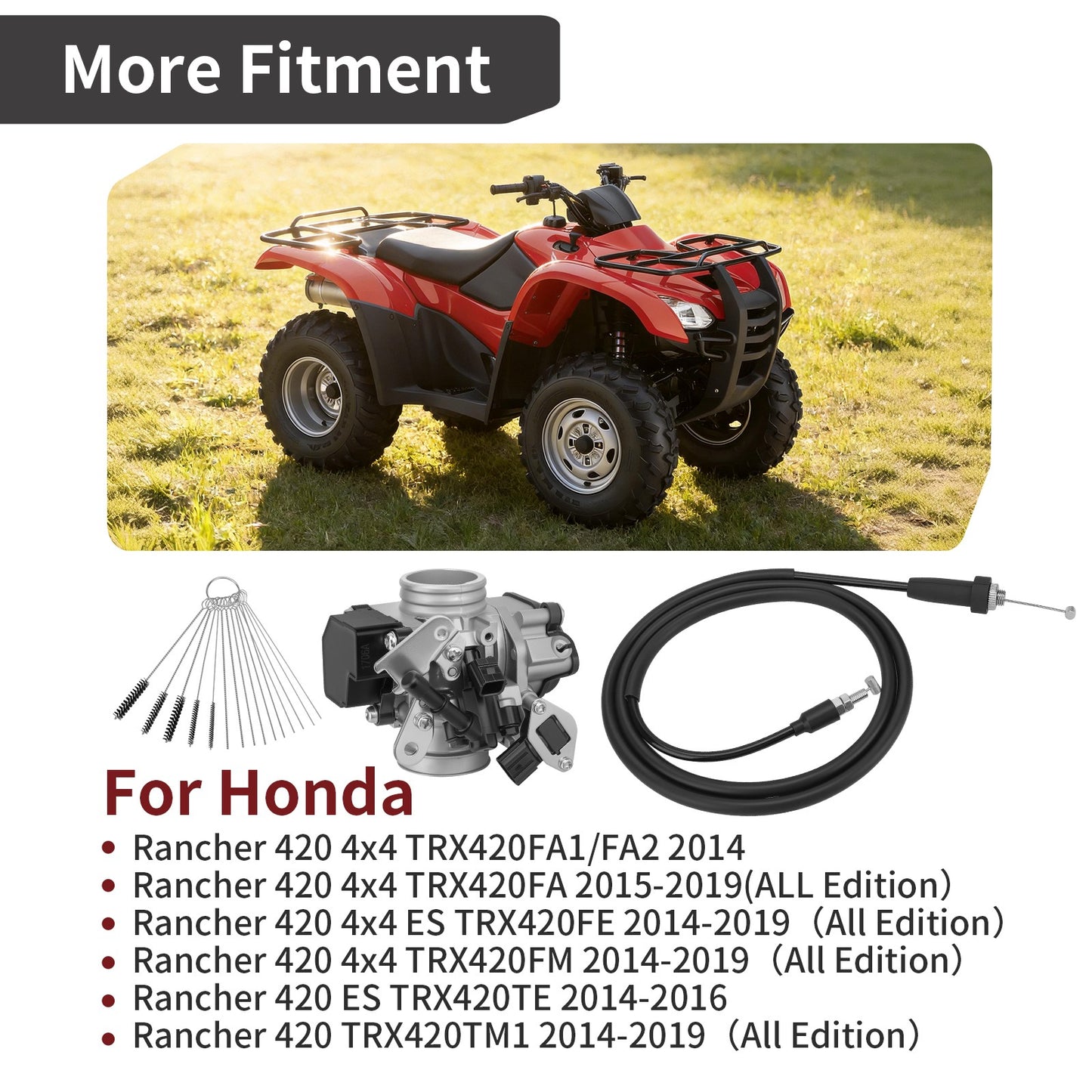 Throttle Body for Honda Rancher 420 TRX420TM (2014–2019)
