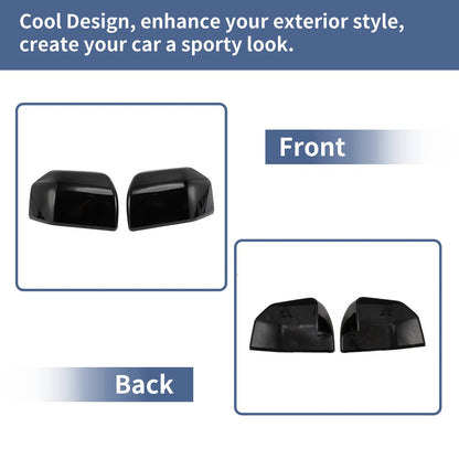 Pair of Mirror Cover Cap for Ford F-150 (2015–2020) FL3Z-17D743-BA Glossy Black