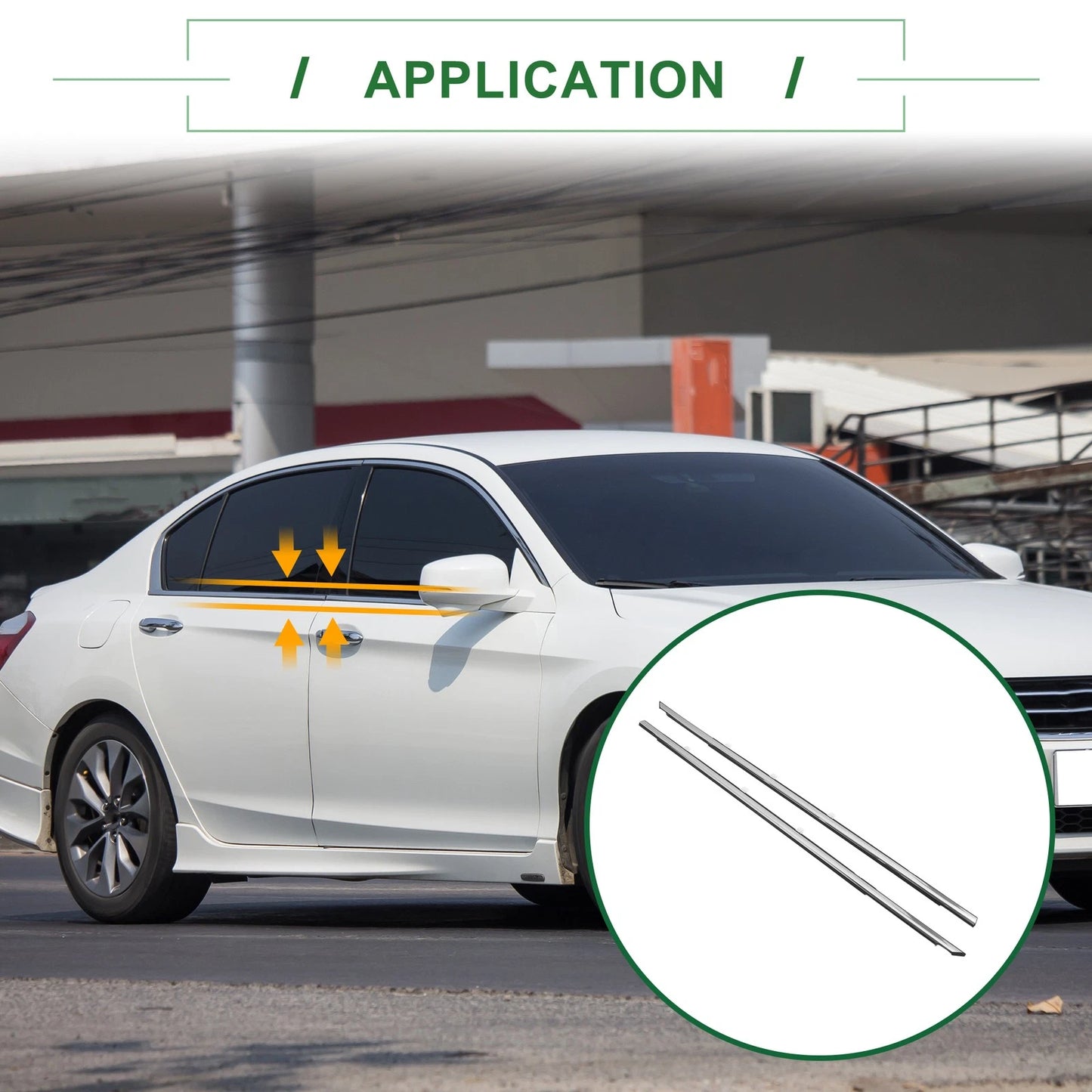 2pcs Weatherstrip Window Seal No. 72450TA0A01 for Honda Accord