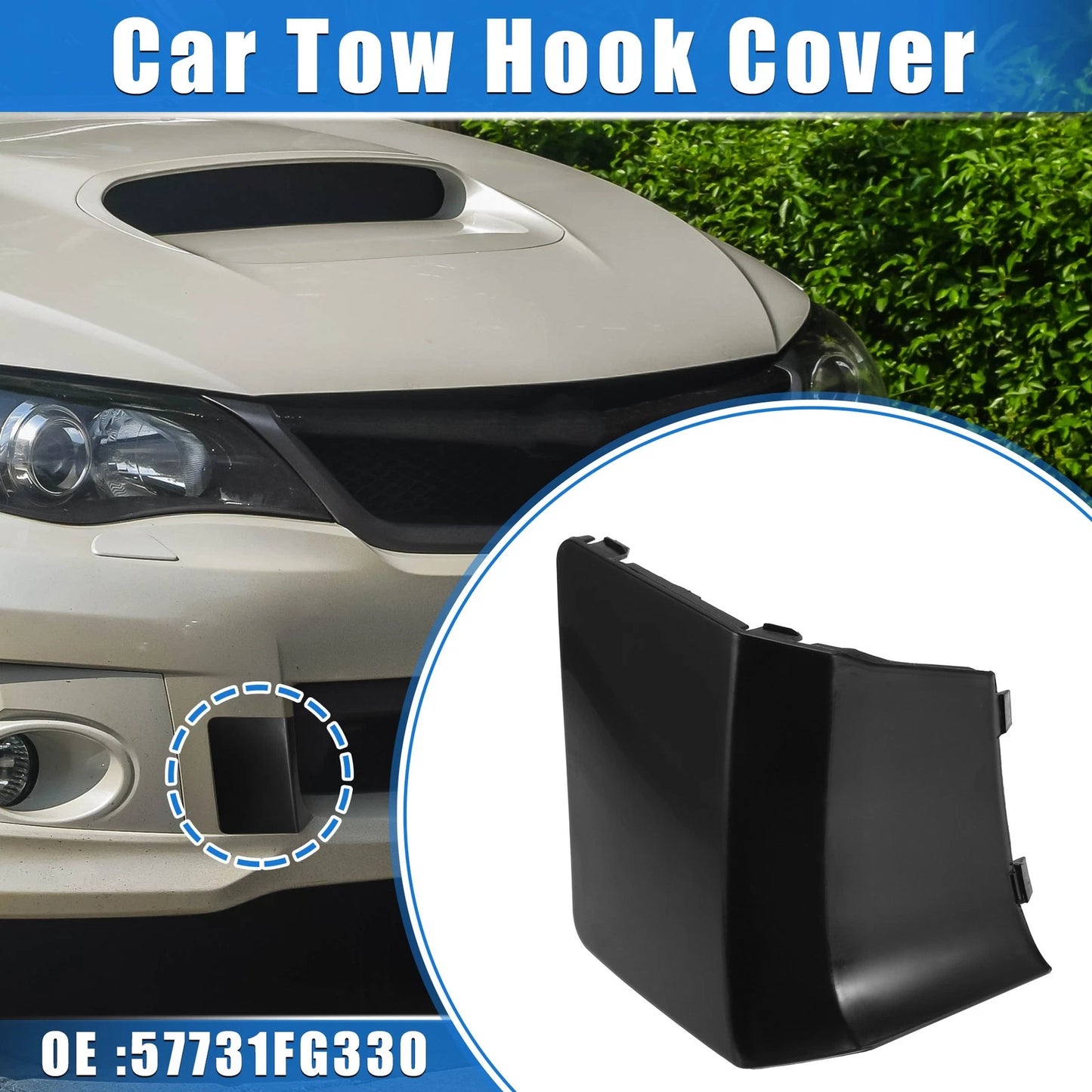 Tow Eye Hook Cover for Subaru Impreza (2010–2014) Black