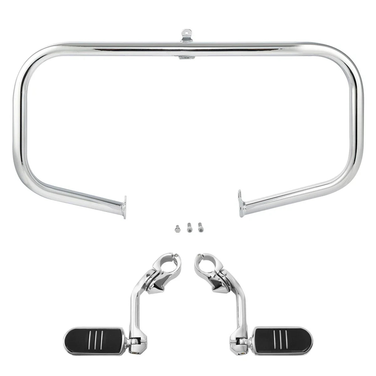 Highway Engine Guard Bar & Long Angled Foot Pegs for Harley Touring (2009-2024)