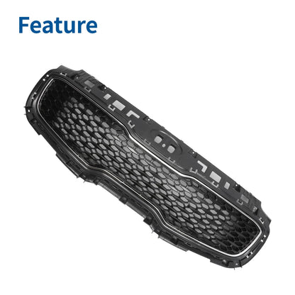 Front Upper Bumper Grille for Kia Sportage (2017–2022) Black Chrome