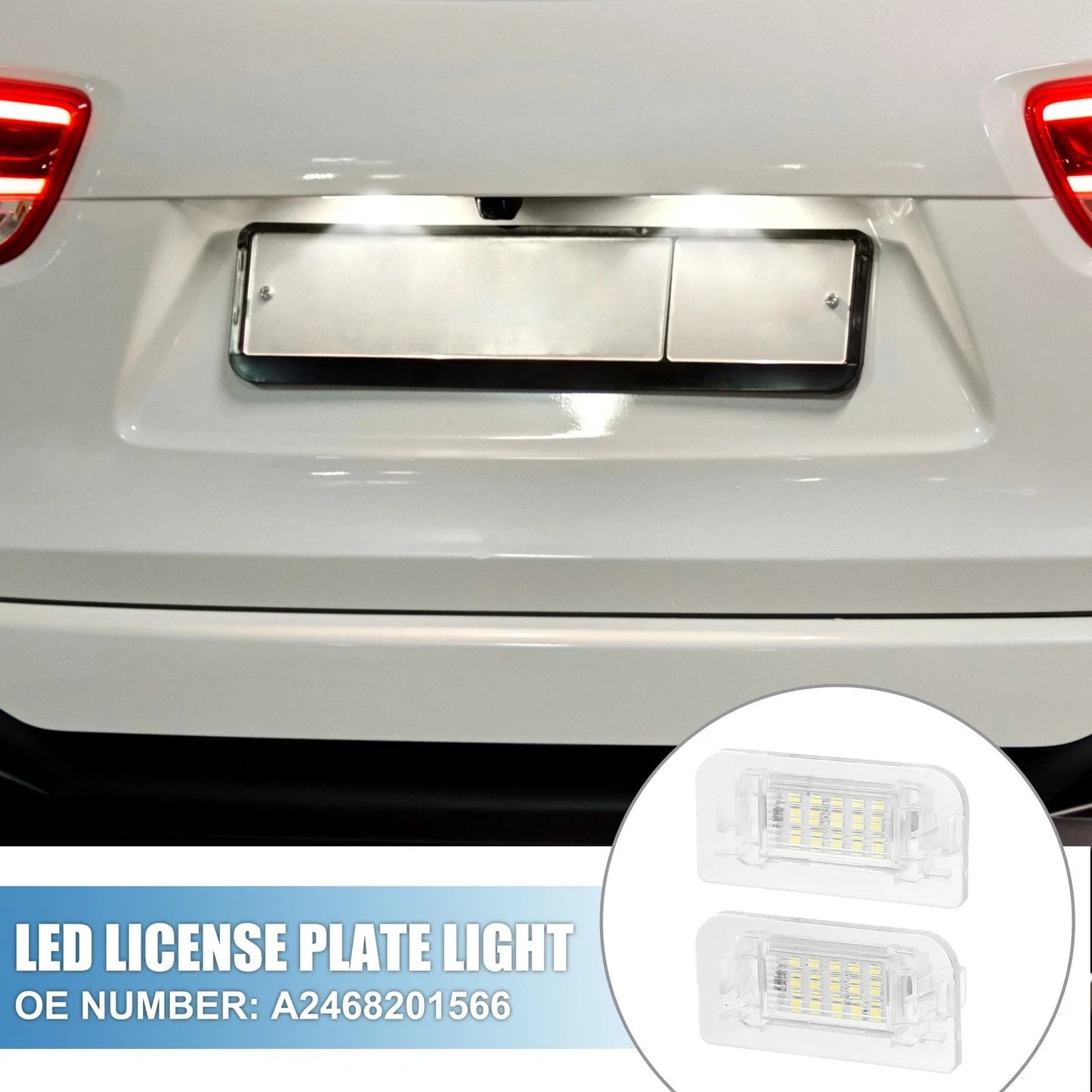2 x LED License Plate Lights for MERCEDES-BENZ B-Class W246 (2011-2019)