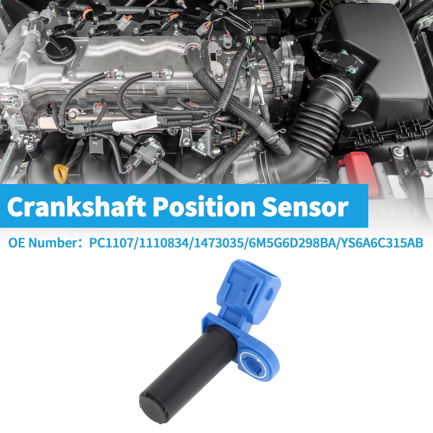 Crankshaft Position Sensor for Ford Fiesta Mk6 1.6 Ti (2010–2015) No. 6M5G6D298BA