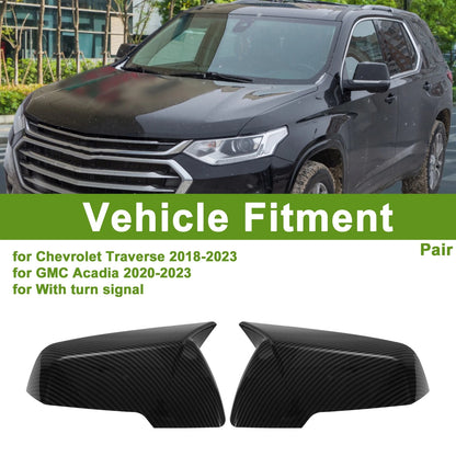 Pair of Side Mirror Cover Caps for Chevrolet Traverse (2018–2023)