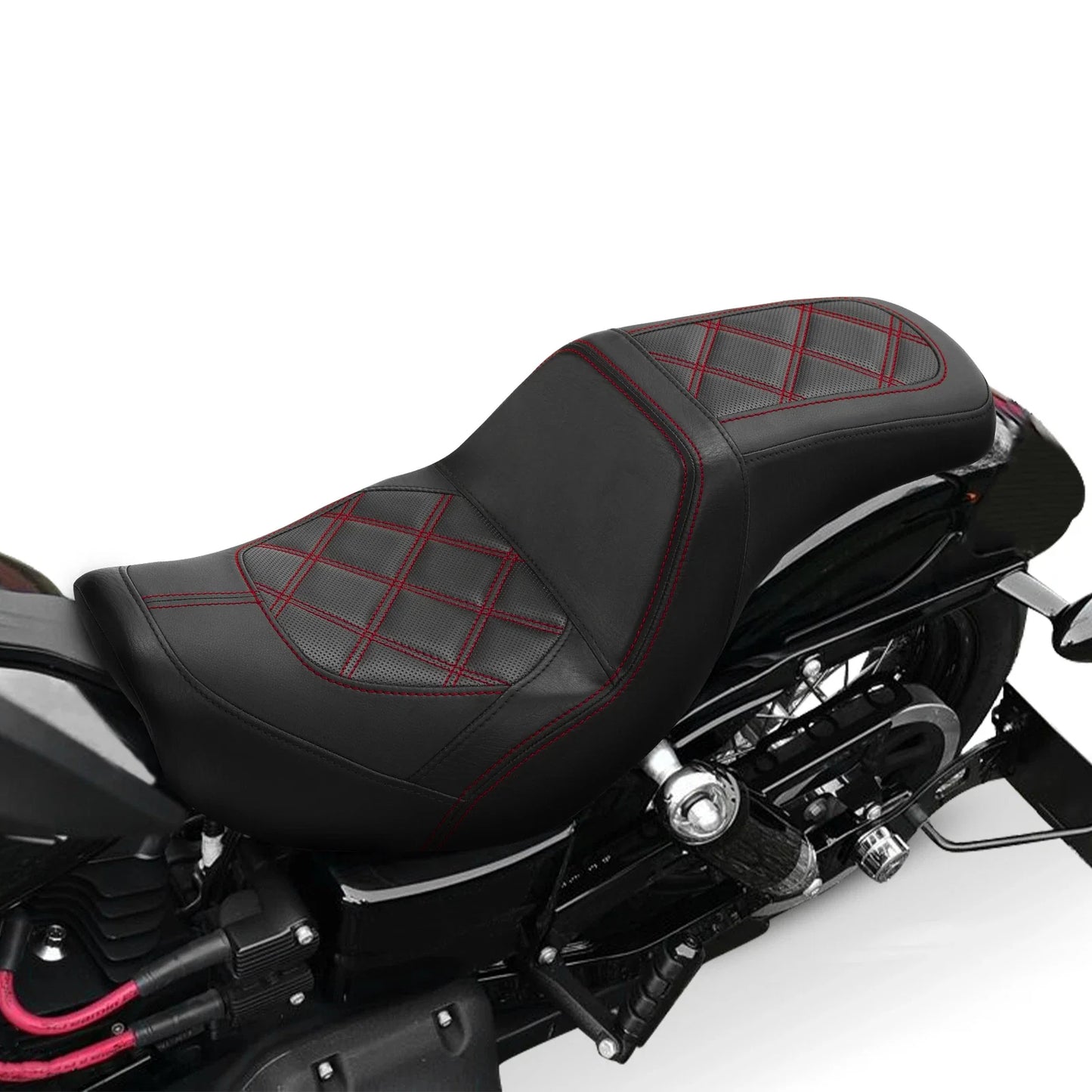 Driver Two-Up Seat for Harley Street Bob FXDB Super Glide (2006-2017)