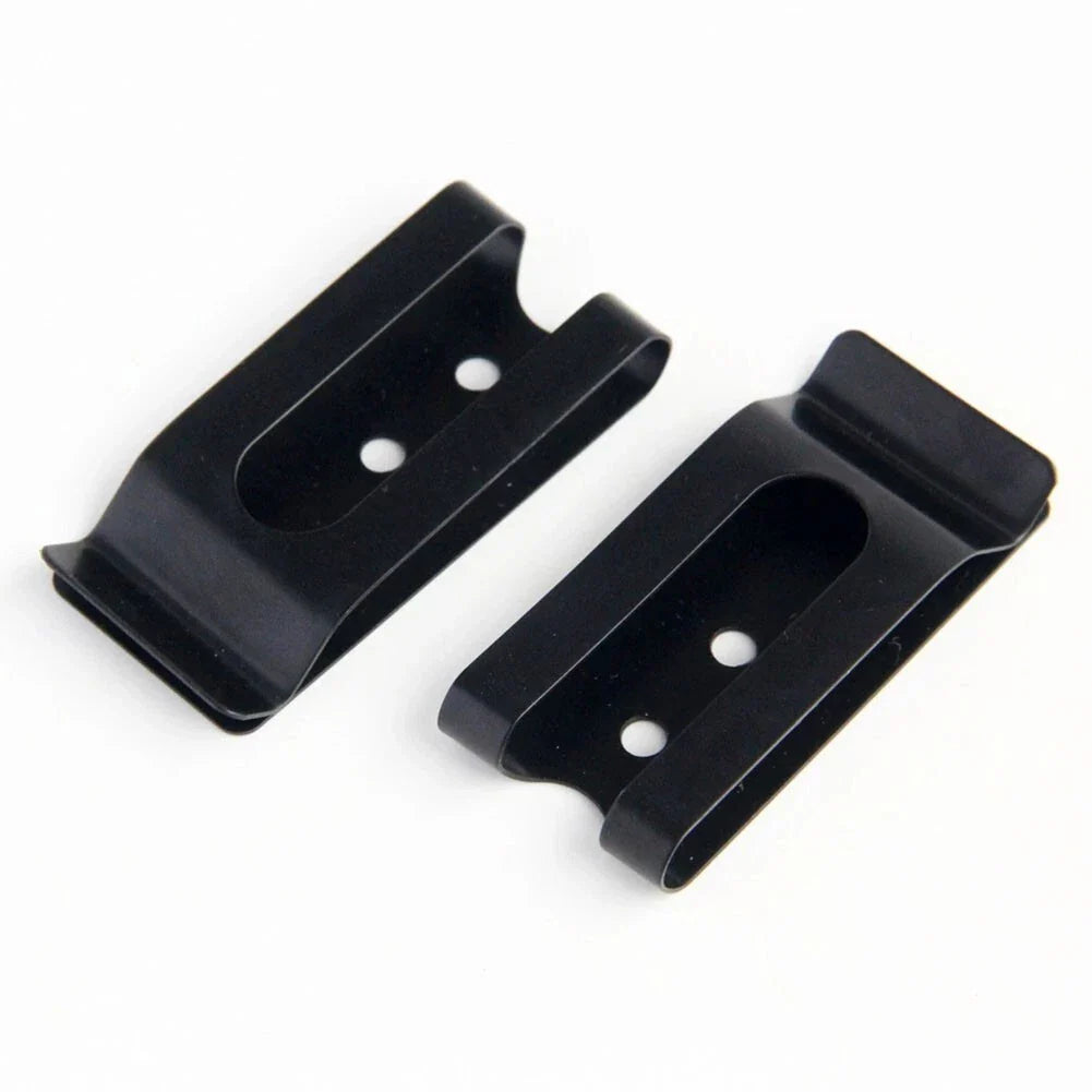 Belt Clip Hook 2 x Flat Base Manganese Steel Accessories for Vehicle