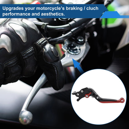 Adjustable Brake Clutch Lever for Yamaha MT125 (2014–2021) Black Red
