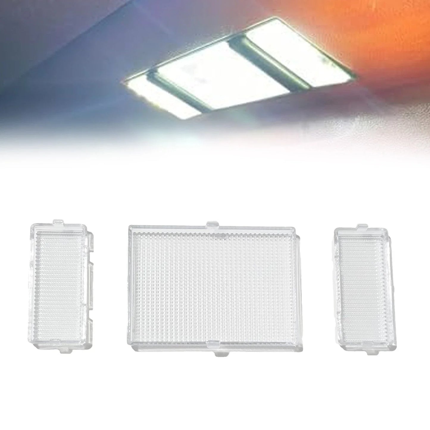 3 Piece Clear Dome Light Lens Cover for Chevy/GMC Pickup (1988–1998)