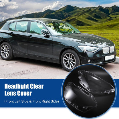 1 Pair Headlight Clear Lens Shell Cover for BMW F20 (2012-2014)