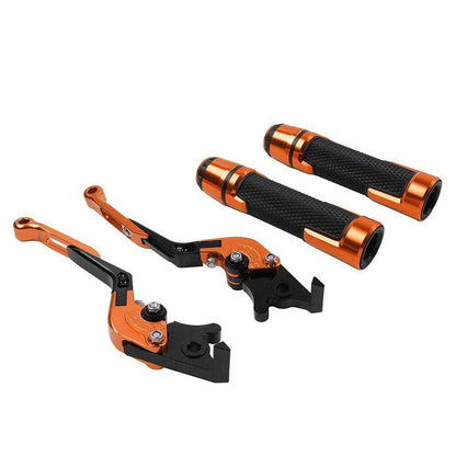 Orange Extendable Brake Clutch Levers Grips Set for Suzuki GSXR750