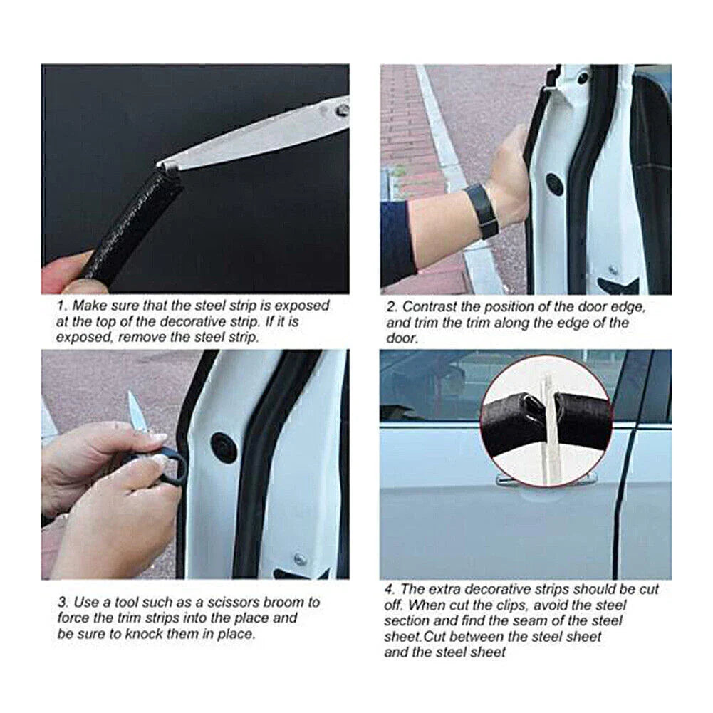 13Ft Universal Rubber Seal Trim Molding Strip for Auto Door Edge Protector Blue