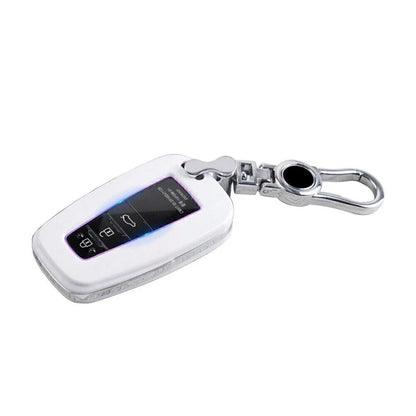 White Remote Key Fob Case for Toyota Camry, Corolla, C-HR, Prado, RAV4, Prius