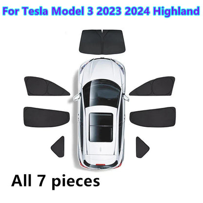 Windshield Side Window Sleep Privacy Camping Blind Sunshade for Tesla Model 3