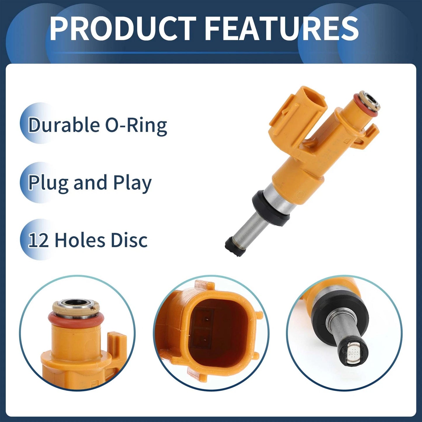 Fuel Injector No.23209-09330 for Lexus ES350 (2019–2023) Yellow