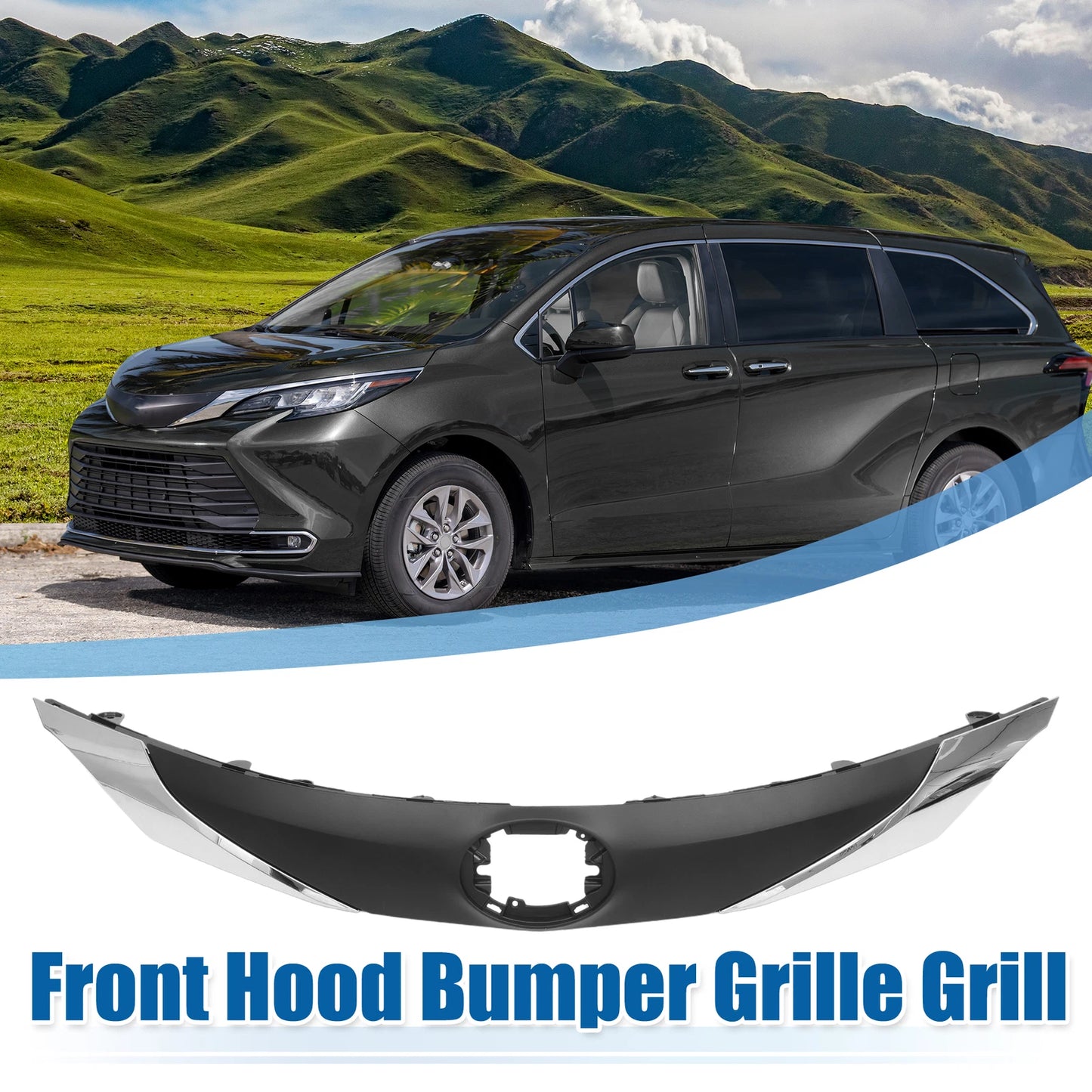 Front Hood Bumper Grille for Toyota Sienna (2011–2020) No.5311408070