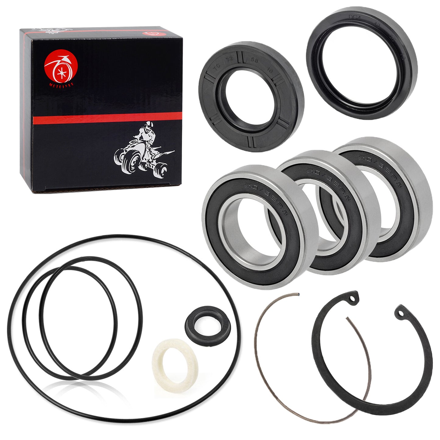 Rear Axle Wheel Bearing Seals O-Ring Kit for Honda Recon 250 (2002–2004)