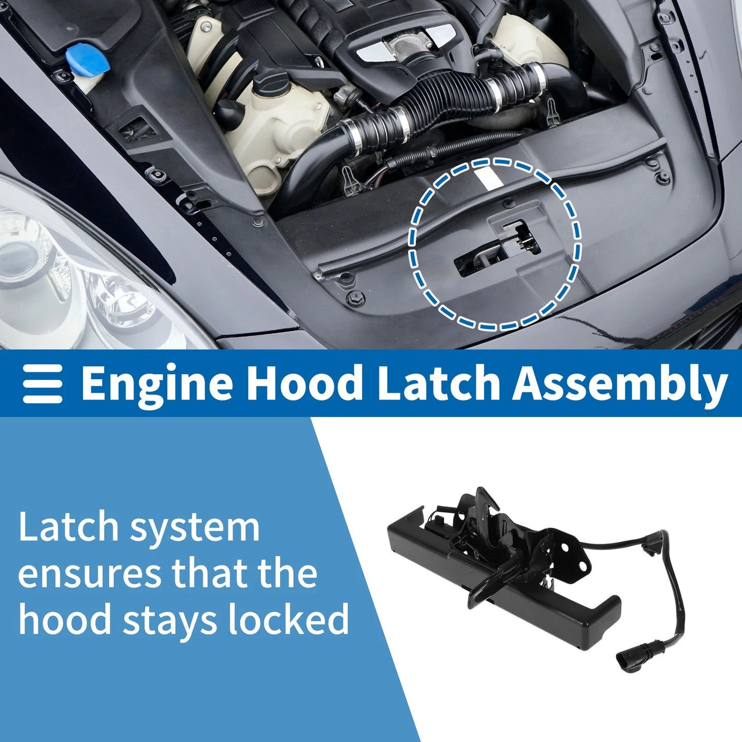 Hood Latch Assembly for Hyundai Elantra (2021–2023) No. 81130AA000 1 Pc