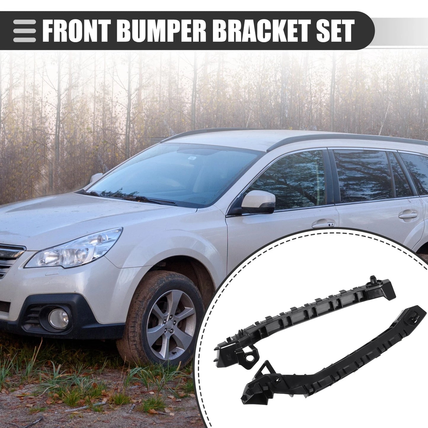Pair Front Bumper Bracket for Subaru Impreza WRX STi (2011–2014) 57707FG122