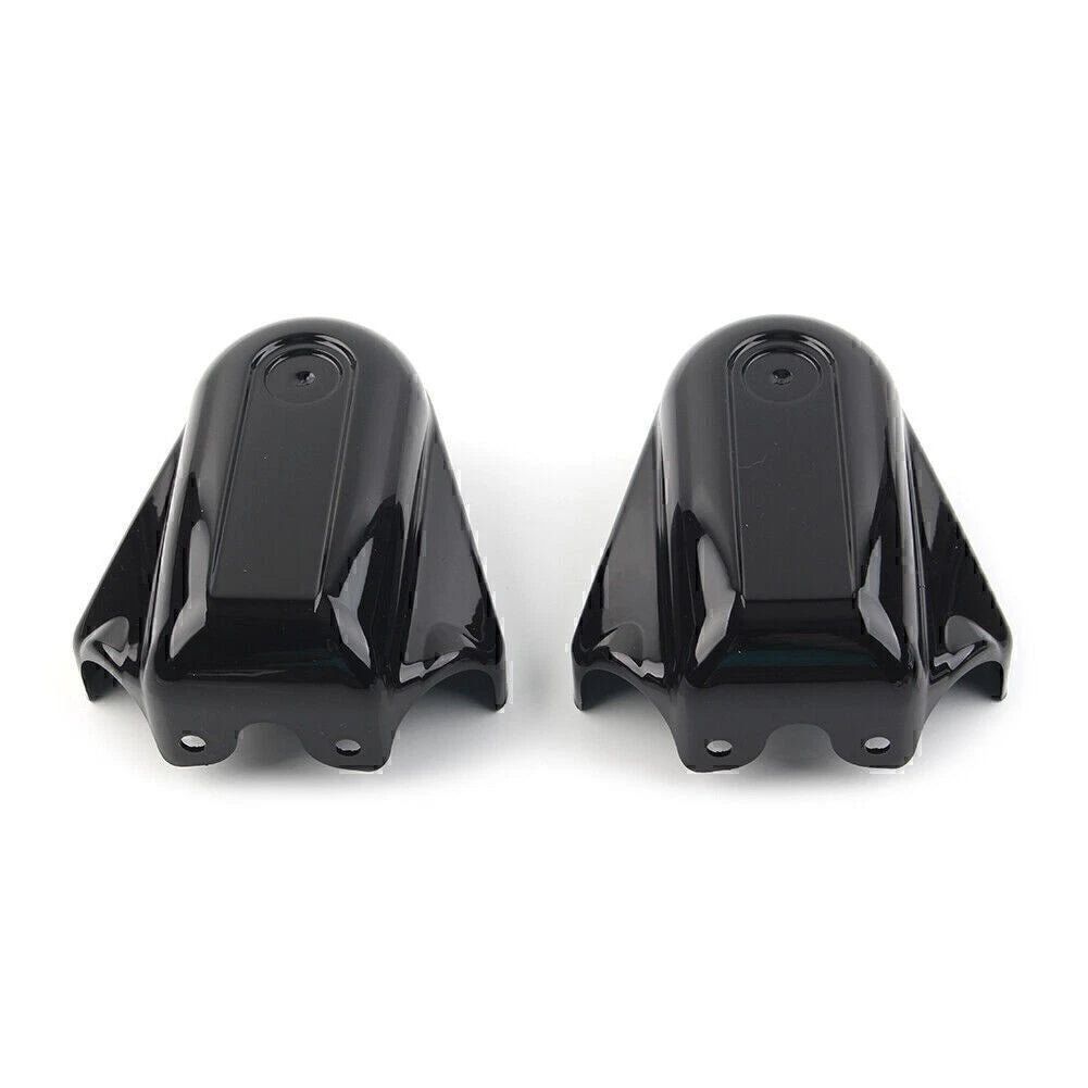 Chrome Saddlebag Guard Latch Cover w/Red Reflectors for Harley Touring (1993–2013)