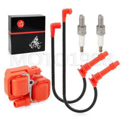 Ignition Coil and Spark Plug & Wire Cap for Polaris Ranger Crew 900 (2014–2019)