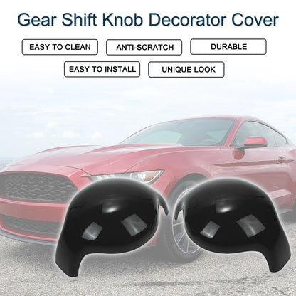 Set of 1 Gear Shift Knob Decorator Cover for Ford Mustang (2015–2023) Black