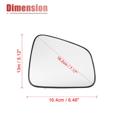 Heated Right Side Rearview Mirror Glass with Backing Plate for Chevrolet Trax (2013–2020)