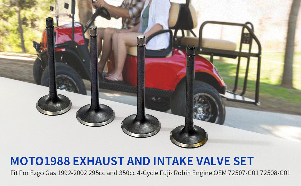 Exhaust & Intake Valve Set for EZGO Golf Cart 295cc 350cc (1992–1995)