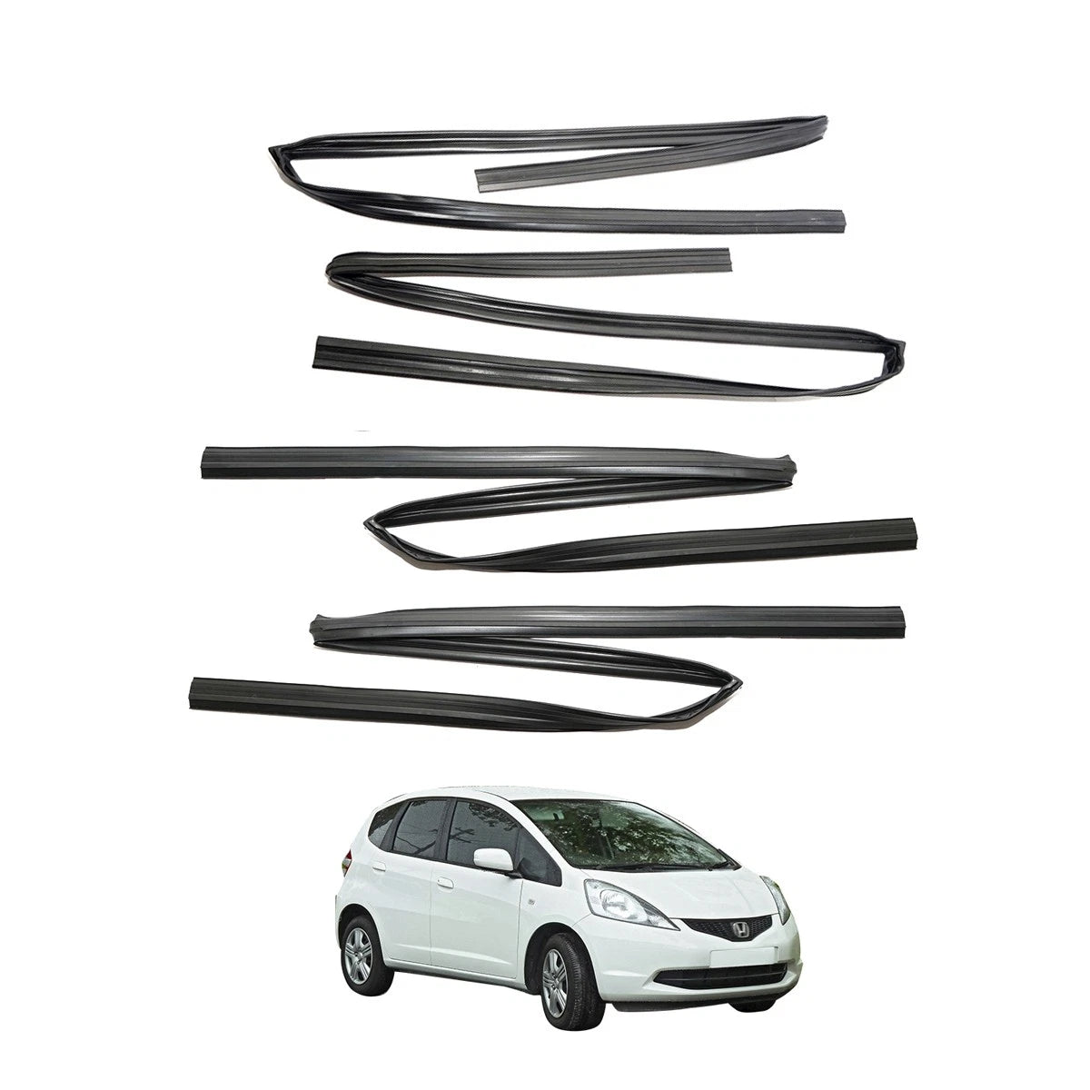 Set of 2 Door Glass Run Channels for Honda Fit (2009–2013)