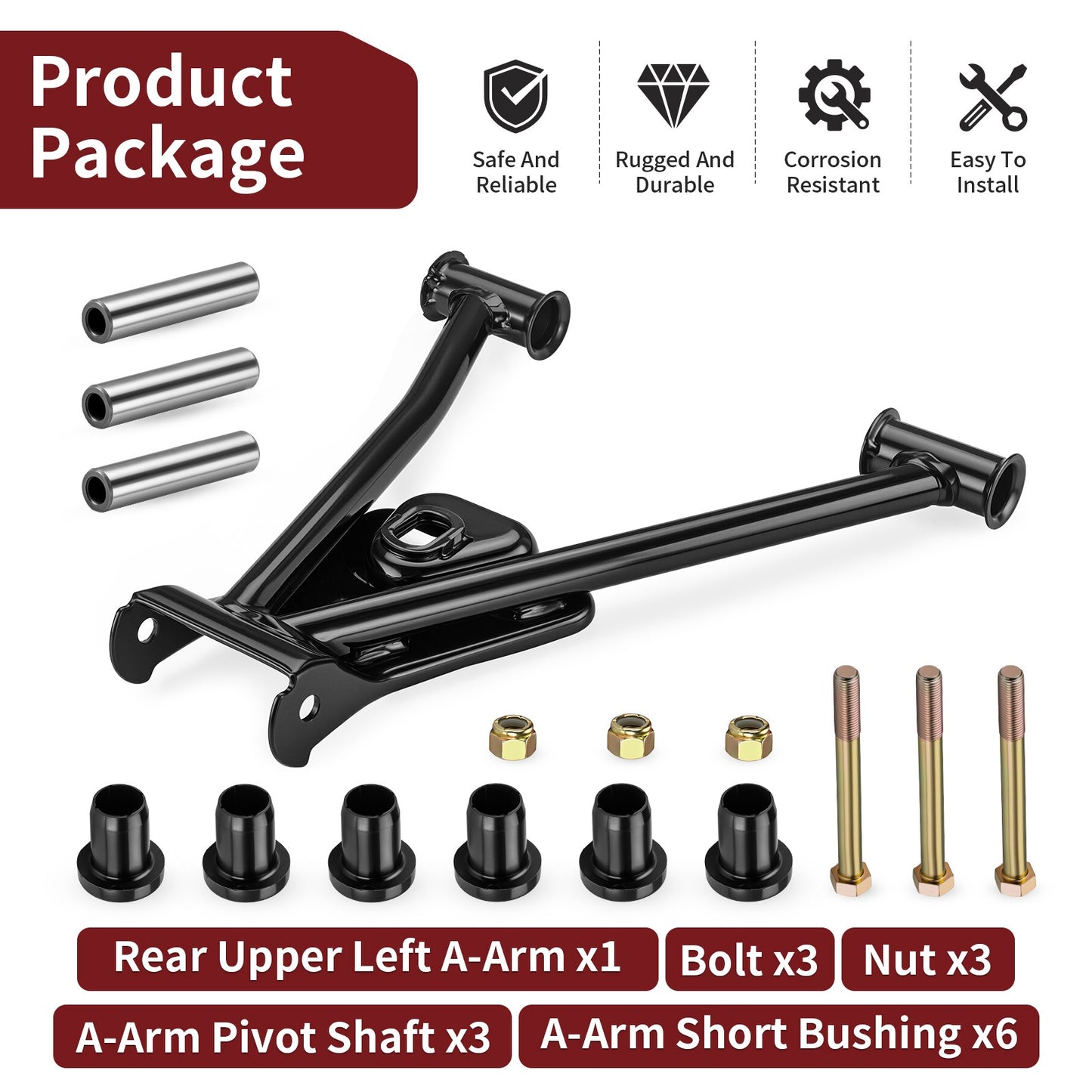 Rear Upper Left A-Arm Kit for Polaris Sportsman MV7 (2000–2023)