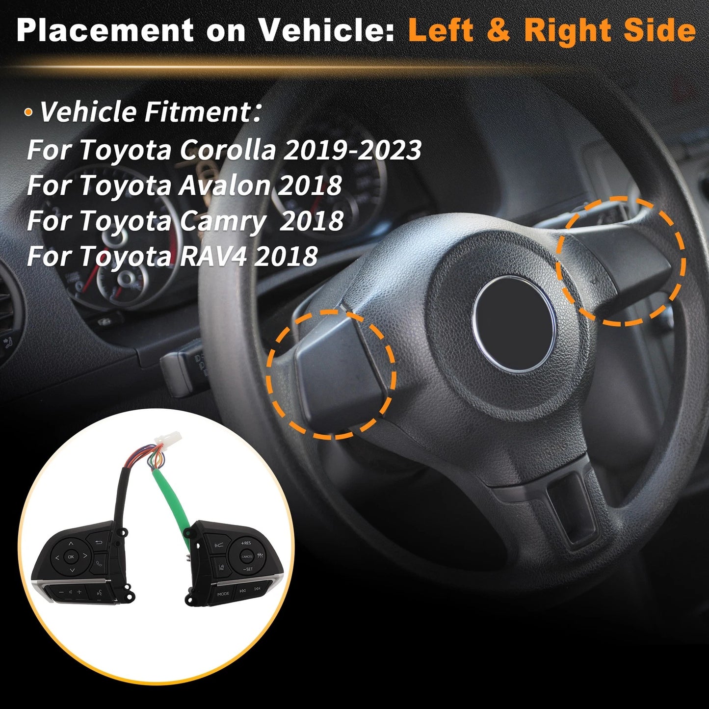 Steering Wheel Button Set for Toyota Corolla (2019–2023) No. 8425006850