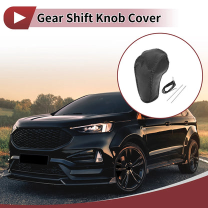 Gear Shift Knob Cover for Ford Edge (2011–2014) Black Faux Leather