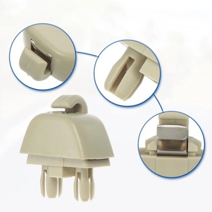 Set of 4 Sun Visor Hook Clips for Volkswagen Audi  Beige