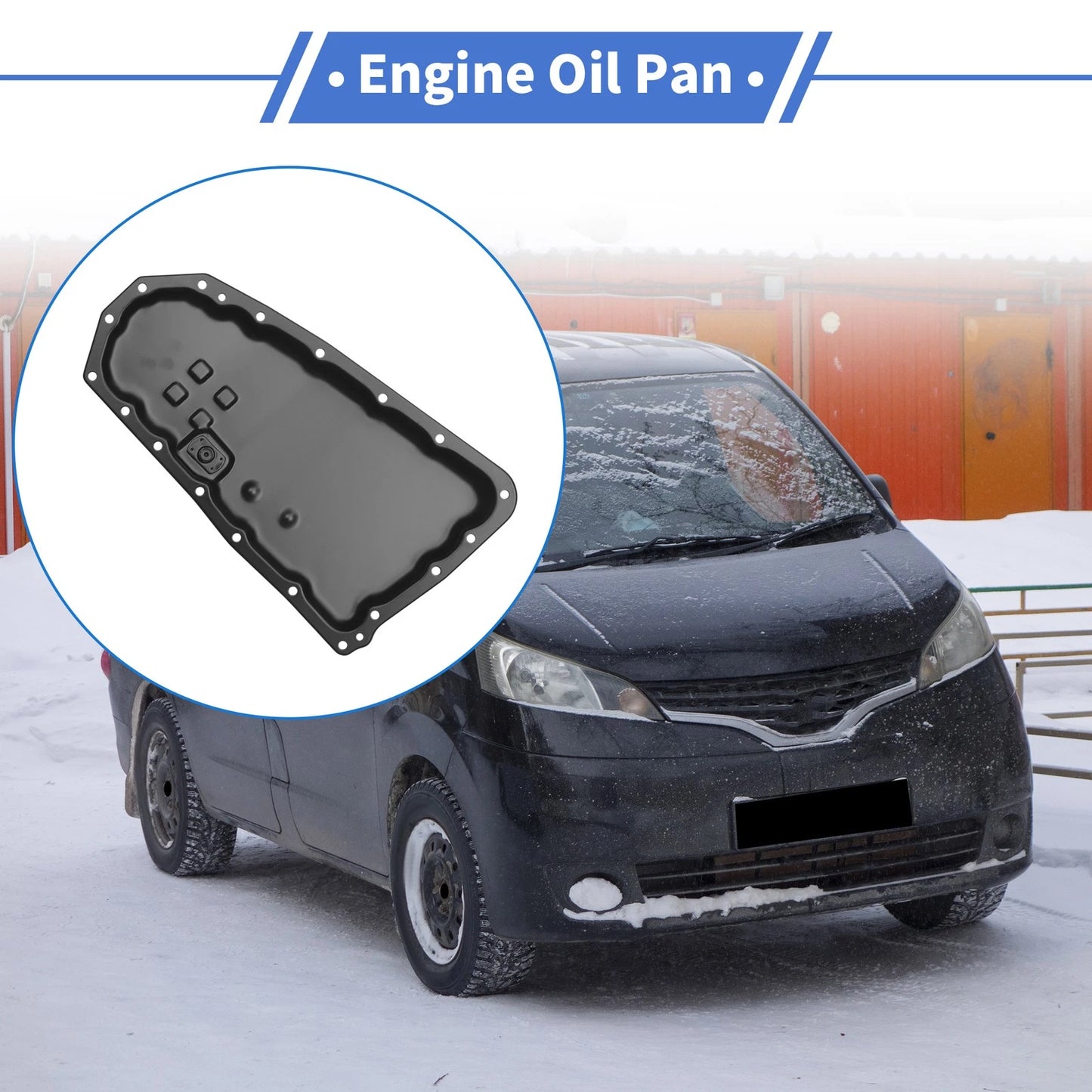 1 Pc Engine Oil Pan for Nissan NV200 (2013-2014) 2.0L Iron Black