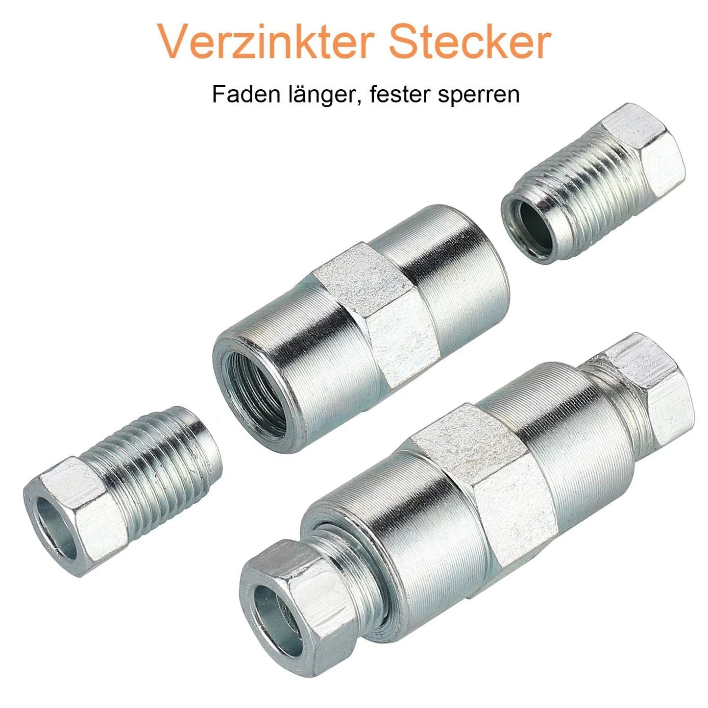 2x 5m 316 Brake Pipe Kit with 20 Nuts 10 Connectors